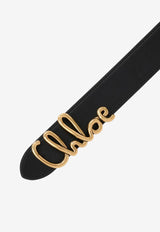 Chloé Iconic Logo Leather Belt Black CH26SBB15PR4 001