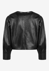 Chloé Cropped Leather Jacket Black CH26SCV97203/S_CHLOE-001