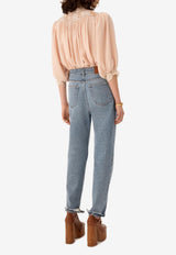 Chloé High-Rise Tapered Jeans Light Blue CH26SDP30151 40P