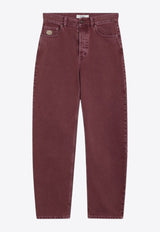 Chloé Logo Patch Denim Pants Pink CH26SDP30152/S_CHLOE-6L5