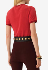 Chloé Baby-Fit Logo Print T-shirt Red CH26SJH03199 678