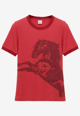 Chloé Baby-Fit Logo Print T-shirt Red CH26SJH03199 678