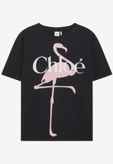 Chloé Flamingo Print T-shirt Black CH26SJH08194/S_CHLOE-070