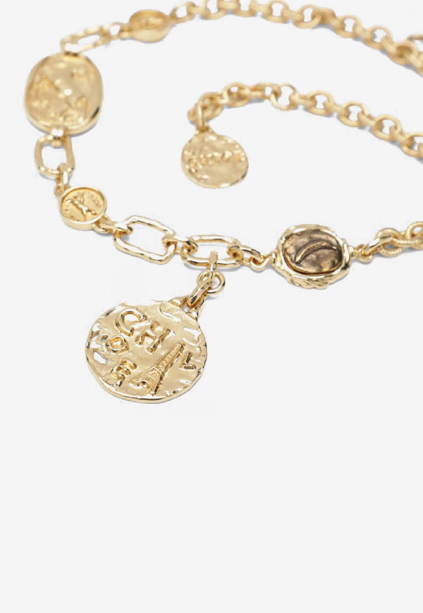 Chloé Medals Choker Necklace Gold CH26SJN10CB7/S_CHLOE-9HA