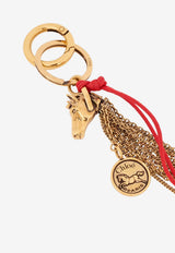 Chloé Symbols Chain Horse Bag Charm Gold CH26SK204CB7 9DA