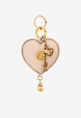 Chloé Symbols Heart Leather Bag Charm Pink CH26SK207R25 6J5