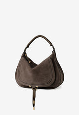Chloé Marcie Suede Shoulder Bag Brown CH26SS881P37 24X