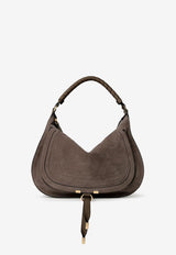 Chloé Marcie Suede Shoulder Bag Brown CH26SS881P37 24X