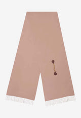 Chloé The Iconic Scarf in Wool Nude CH26STS02WLB 6H3