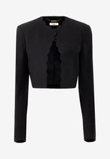 Chloé Spencer Cropped Tailored Jacket Black CH26SVE21042 001
