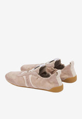 Chloé Kick Suede Leather Sneakers Taupe CH26U15RWT 28Q