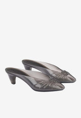 Chloé 55 Knotted Jelly Mules Gray CH26U17ORQ 065