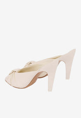 Chloé Suzie 95 Nappa Leather Mules Ivory CH26U18BXA 22O