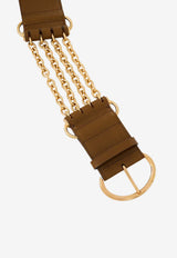 Chloé Signature Camera Chain Belt Khaki CH26UBB01BZB 20V