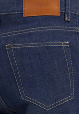 Chloé Logo Patch Slim Jeans Denim CH26UDP11151 45E