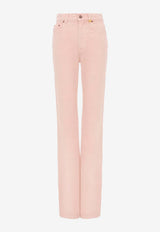 Chloé Straight-Leg Denim Pants Pink CH26UDP11252 6C2
