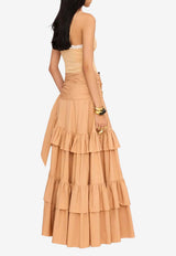 Chloé Ruffled Maxi Skirt Brown CH26UJU53144 26U
