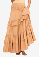 Chloé Ruffled Maxi Skirt Brown CH26UJU53144 26U