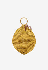 Chloé Lemon Bag Charm in Raffia Yellow CH26UK214R64 757