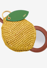 Chloé Lemon Bag Charm in Raffia Yellow CH26UK214R64 757