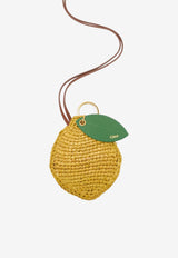 Chloé Lemon Bag Charm in Raffia Yellow CH26UK214R64 757