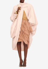 Chloé High-Neck Oversized Cape Coat Pink CH26UMA12144 6C0