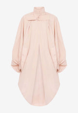 Chloé High-Neck Oversized Cape Coat Pink CH26UMA12144 6C0