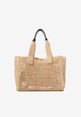 Chloé Summer Banana East-West Raffia Tote Bag Multicolor CH26US904R93 2YB