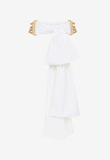 Chloé Signature Bow Chain Belt White CH26UTG04ECB 101