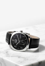 Chaumet Dandy Grande Leather and Stainless Steel 39mm Watch Black CHAUDGLSS39W_TH