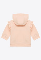Chloé Kids Baby Girls Logo Embroidered Zip-Up Hoodie Pink CHC20014-BCO/O_CHLOE-45F