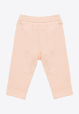 Chloé Kids Babies Logo Embroidered Track Pants Pink CHC20017-BCO/O_CHLOE-45F