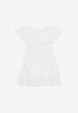Chloé Kids Girls Embroidered Mini Dress White CHC20064-ACO/O_CHLOE-117