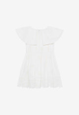 Chloé Kids Girls Embroidered Mini Dress White CHC20064-BCO/O_CHLOE-117