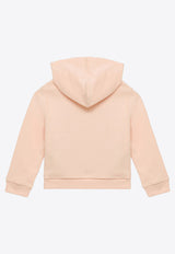 Chloé Kids Girls Zip-Up Hooded Sweatshirt with Eyelet Detail Pink CHC20094-BCO/O_CHLOE-45F