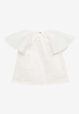 Chloé Kids Girls Broderie Anglaise Blouse White CHC20098-CCO/O_CHLOE-117