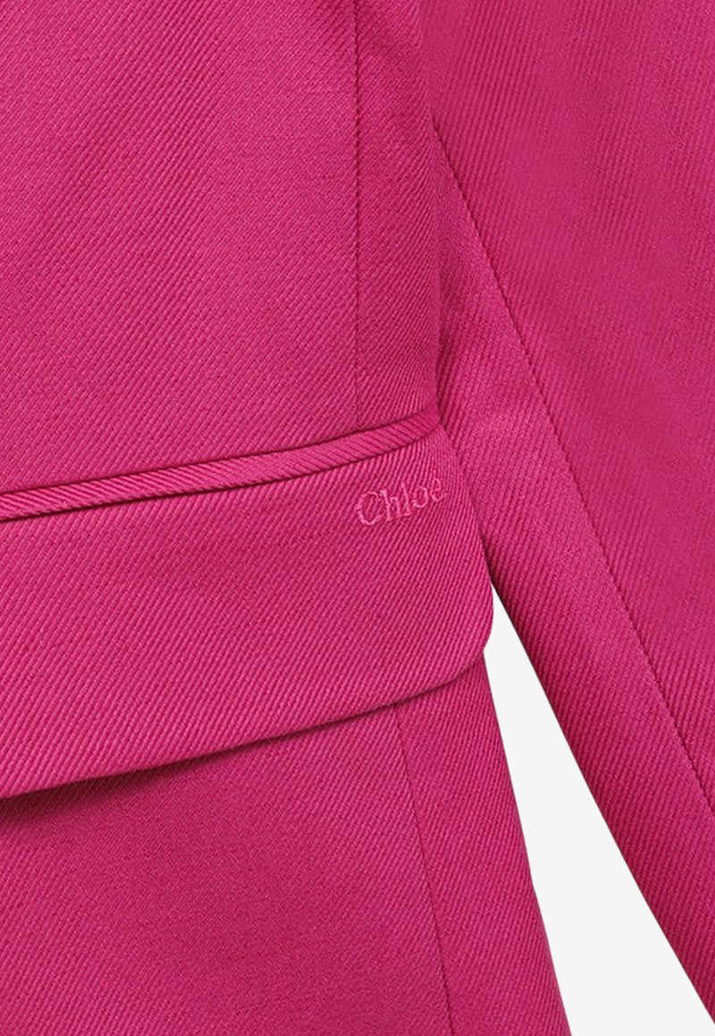 Chloé Kids Girls Single-Breasted Buttoned Blazer Pink CHC20118-ALI/O_CHLOE-49L