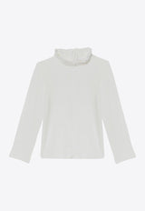 Chloé Kids Girls Ruffled Collar Top White CHC20251-BCO/P_CHLOE-117