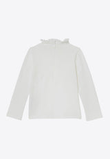 Chloé Kids Girls Ruffled Collar Top White CHC20251-BCO/P_CHLOE-117