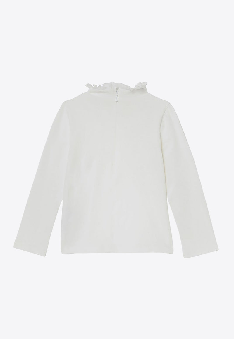 Chloé Kids Girls Ruffled Collar Top White CHC20251-BCO/P_CHLOE-117