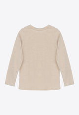 Chloé Kids Girls Long-Sleeved Logo T-shirt CHC20253-ACO/P_CHLOE-C03 CHC20253-ACO/P_CHLOE-C03_621-4