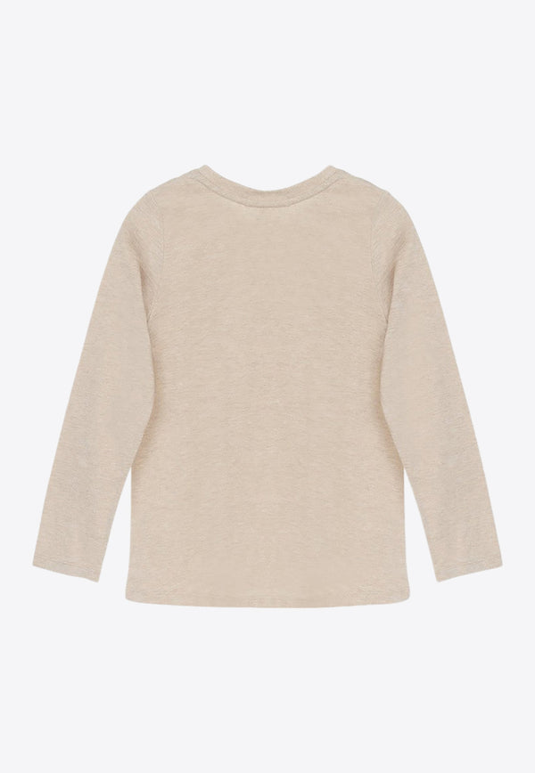 Chloé Kids Girls Long-Sleeved Logo T-shirt CHC20253-ACO/P_CHLOE-C03 CHC20253-ACO/P_CHLOE-C03_621-4