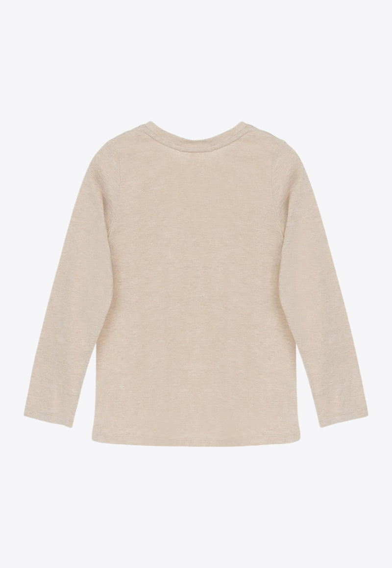 Chloé Kids Girls Long-Sleeved Logo T-shirt CHC20253-ACO/P_CHLOE-C03 CHC20253-ACO/P_CHLOE-C03_621-4