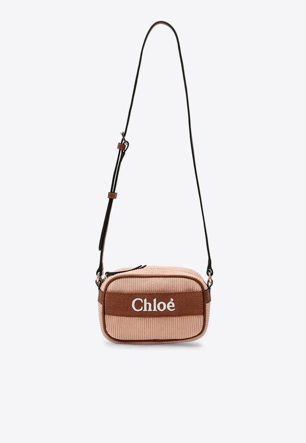 Chloé Ribbed Logo Shoulder Bag Pink CHC20273CO/P_CHLOE-454