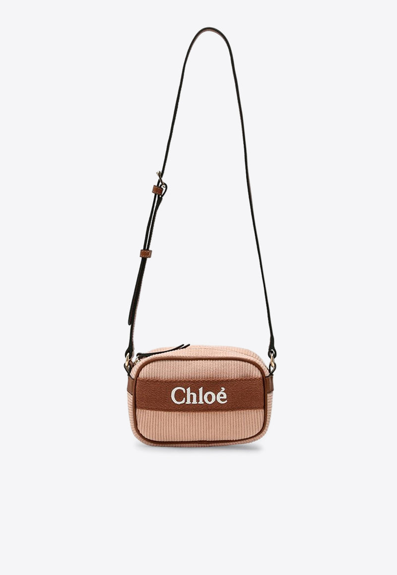 Chloé Ribbed Logo Shoulder Bag Pink CHC20273CO/P_CHLOE-454