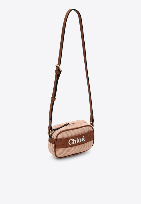 Chloé Ribbed Logo Shoulder Bag Pink CHC20273CO/P_CHLOE-454