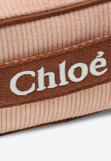 Chloé Ribbed Logo Shoulder Bag Pink CHC20273CO/P_CHLOE-454