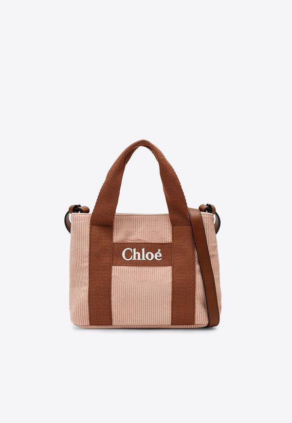 Chloé Ribbed Logo Shoulder Bag Pink CHC20274CO/P_CHLOE-454