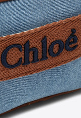 Chloé Logo Embroidered Denim Shoulder Bag Denim CHC20276CO/P_CHLOE-Z10