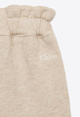 Chloé Kids Girls Embroidered Logo Pants CHC20301-BCO/P_CHLOE-C03 CHC20301-BCO/P_CHLOE-C03_622-2A